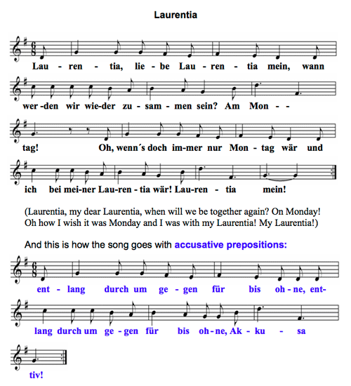 learn German prepositions with music