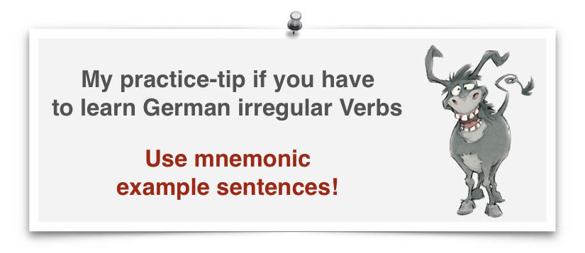 irregular verbs mnemonic sentenses